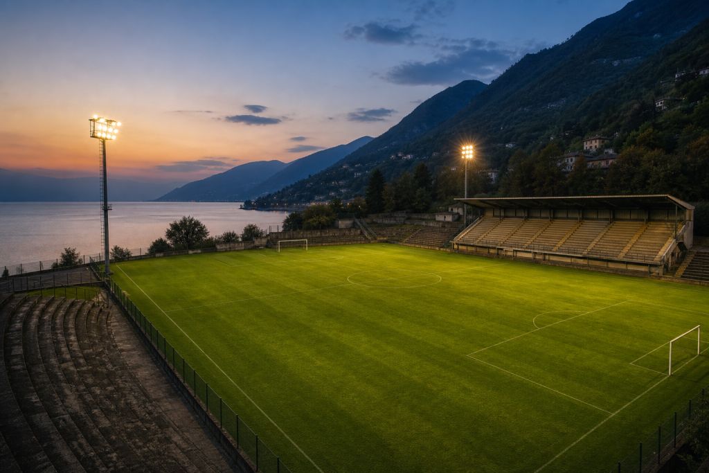 Tóparti stadion egy európai kupaest előtt – illusztráció