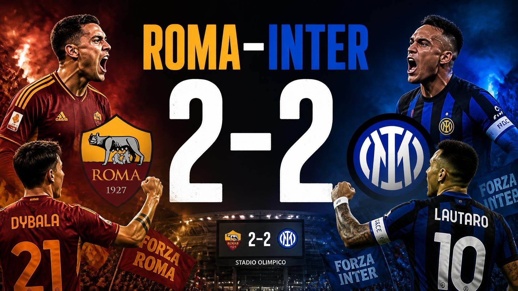Roma–Inter 2–2: most már közölhető – és eláruljuk, miért nem délután